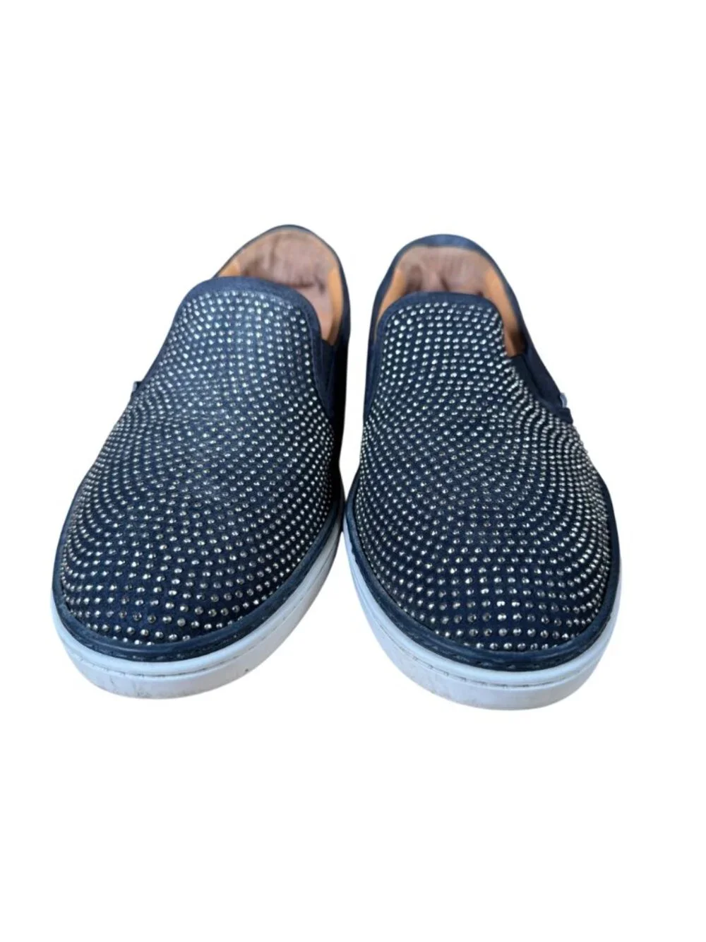 Jimmy Choo Black Micro Studded Demi Slip On Sneakers Size EU 41 US 8.5